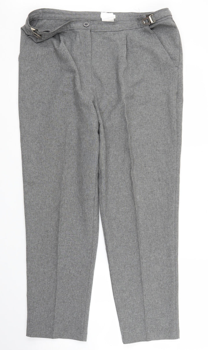 Damart Womens Grey   Carrot Trousers Size 34 in L26 in