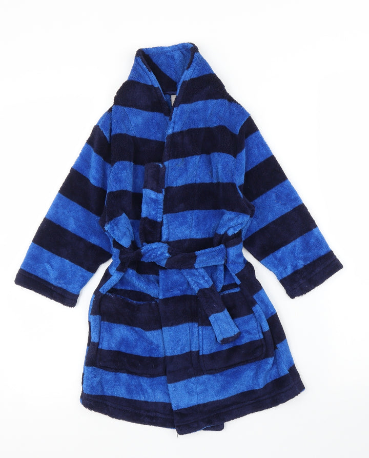 TU Boys Blue Striped   Robe Size 2-3 Years