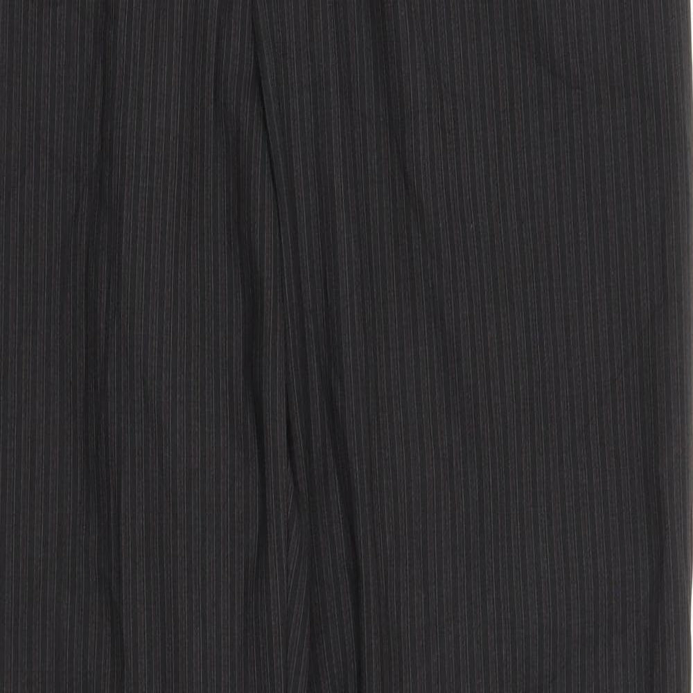 Preworn Mens Black Striped  Trousers  Size 36 in L33 in