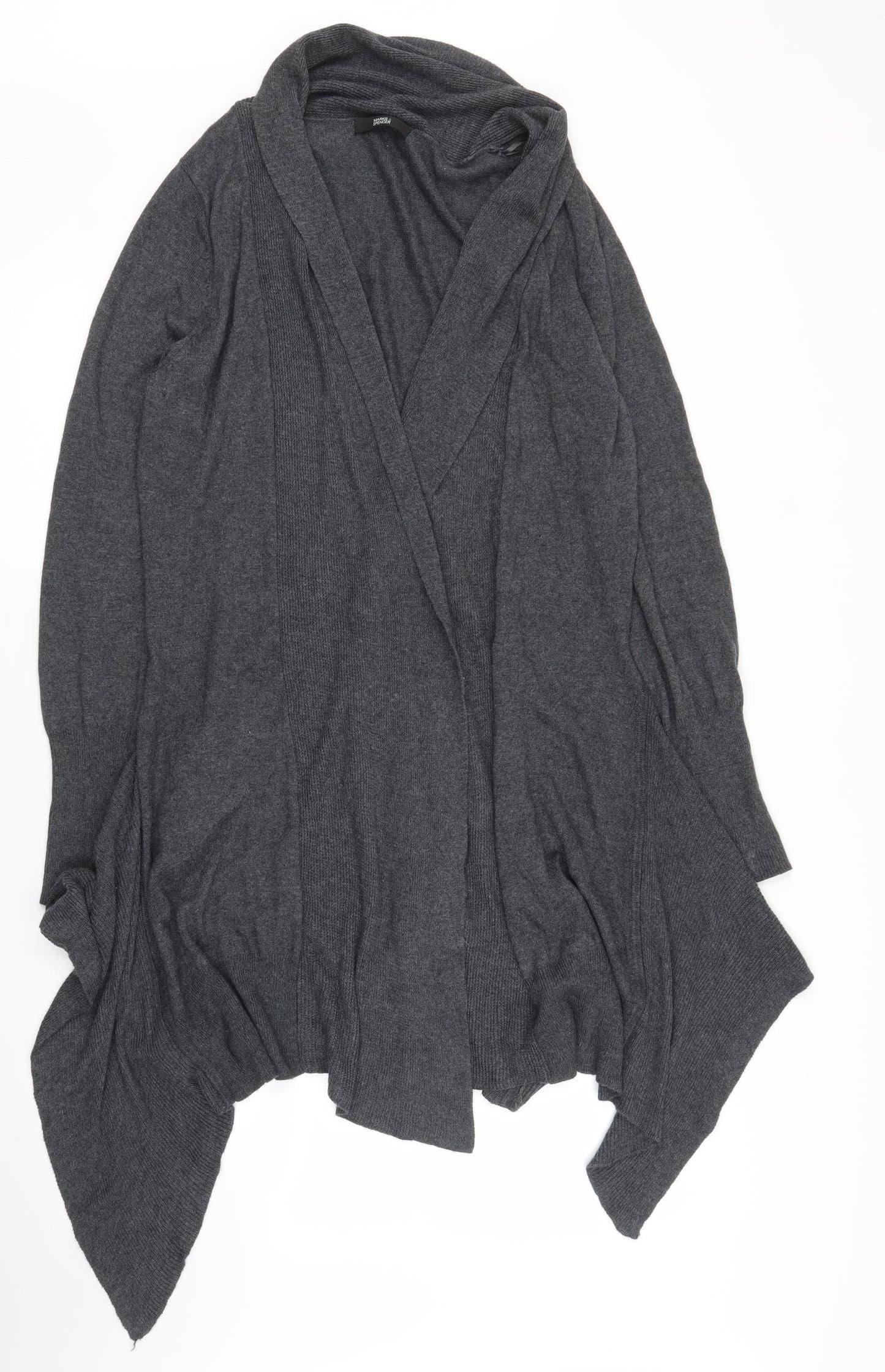 M&S Womens Grey   Cardigan Jumper Size 12