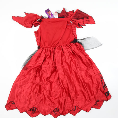 F&F Girls Red Floral  A-Line  Size 13 Years