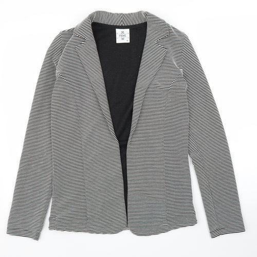 NEXT Womens Black Striped  Jacket Blazer Size 10