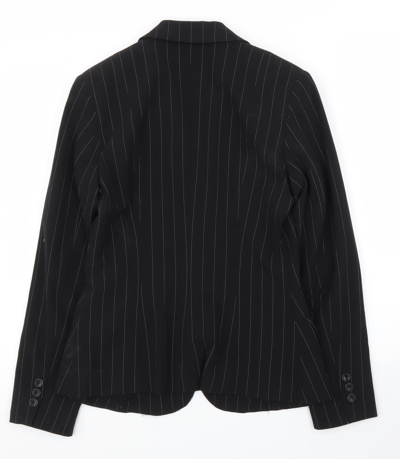 In Wear Womens Black Striped  Jacket Blazer Size 8