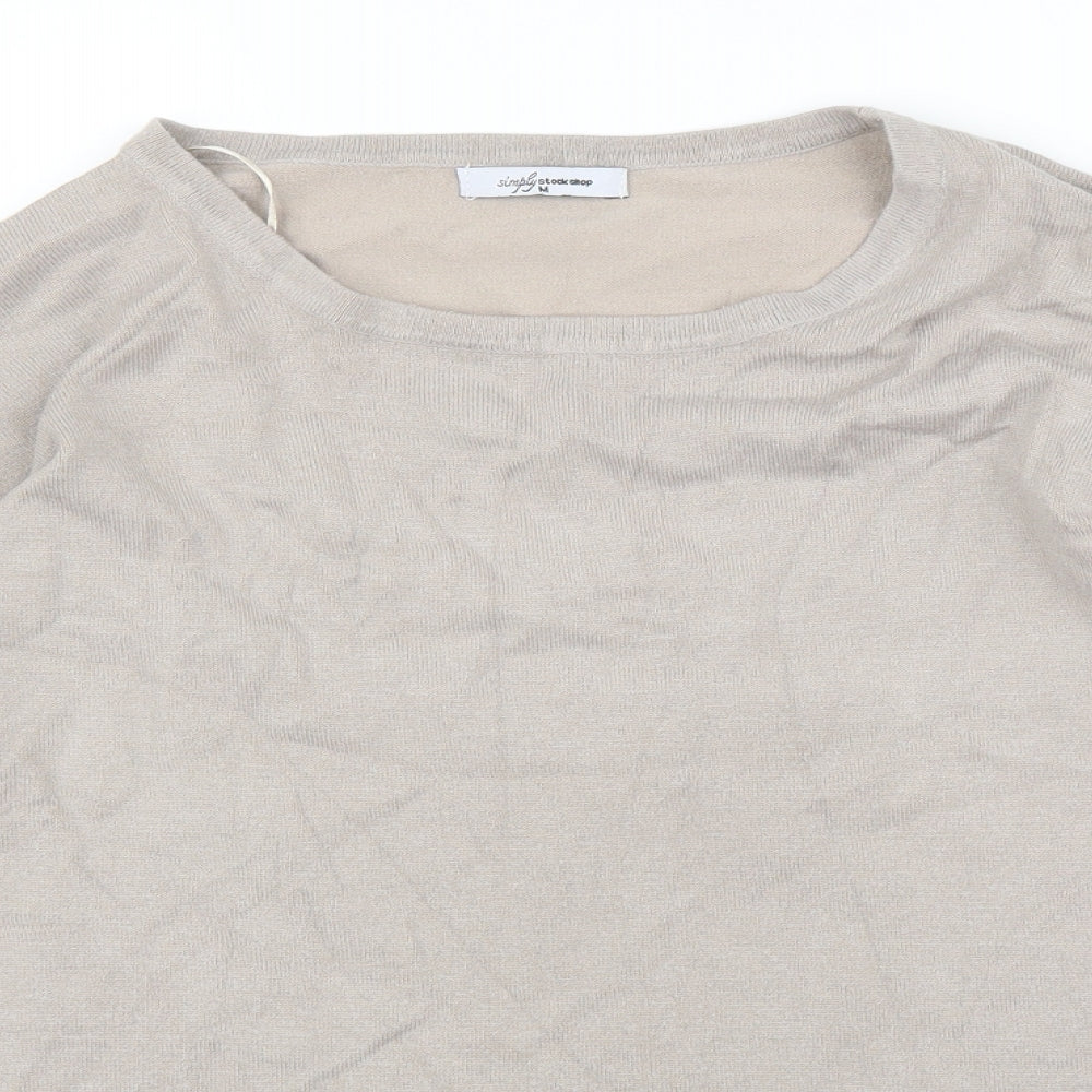 Simply Stock Shop Womens Beige   Pullover Jumper Size M
