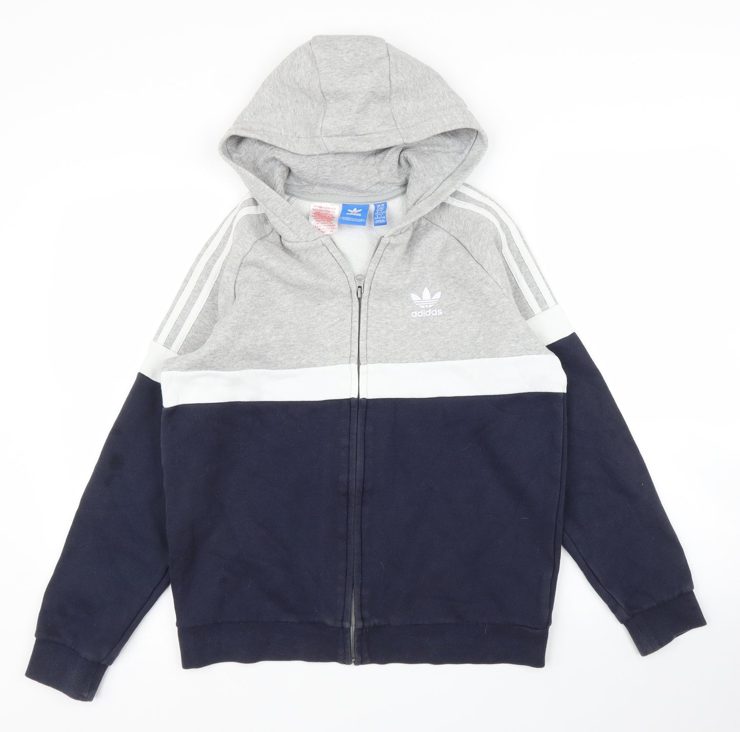 adidas Boys Grey   Full Zip Hoodie Size 13-14 Years