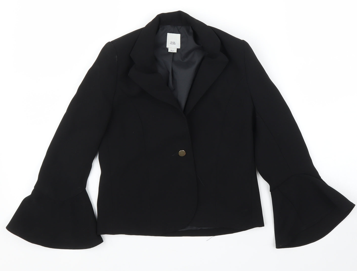 River Island Girls Black   Cardigan Jumper Size 8 Years