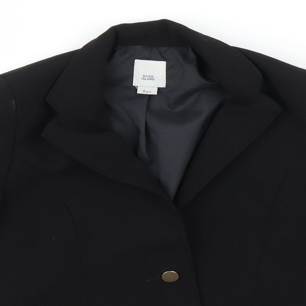 River Island Girls Black   Cardigan Jumper Size 8 Years