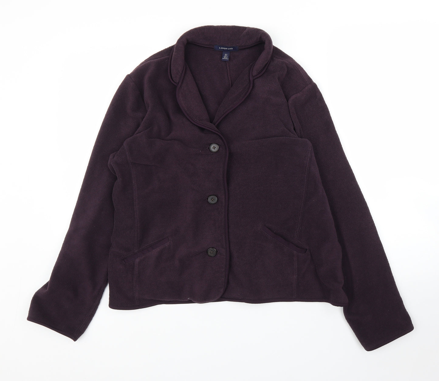Lands' End Womens Purple   Jacket Coatigan Size M