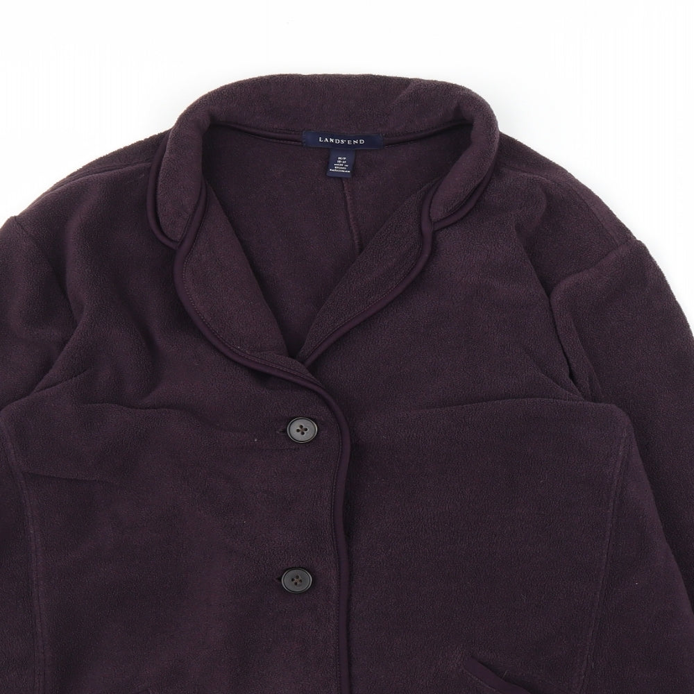 Lands' End Womens Purple   Jacket Coatigan Size M
