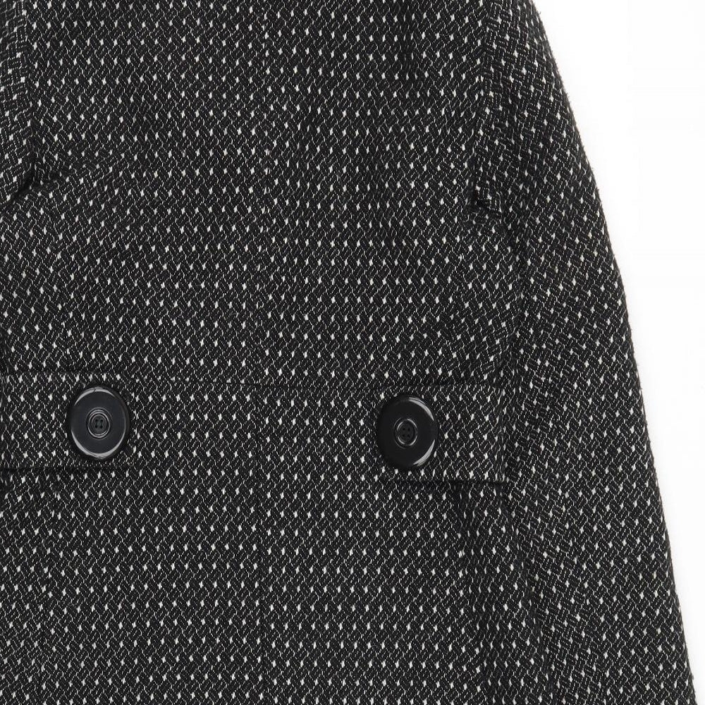 NEXT Womens Black   Overcoat Coat Size 8