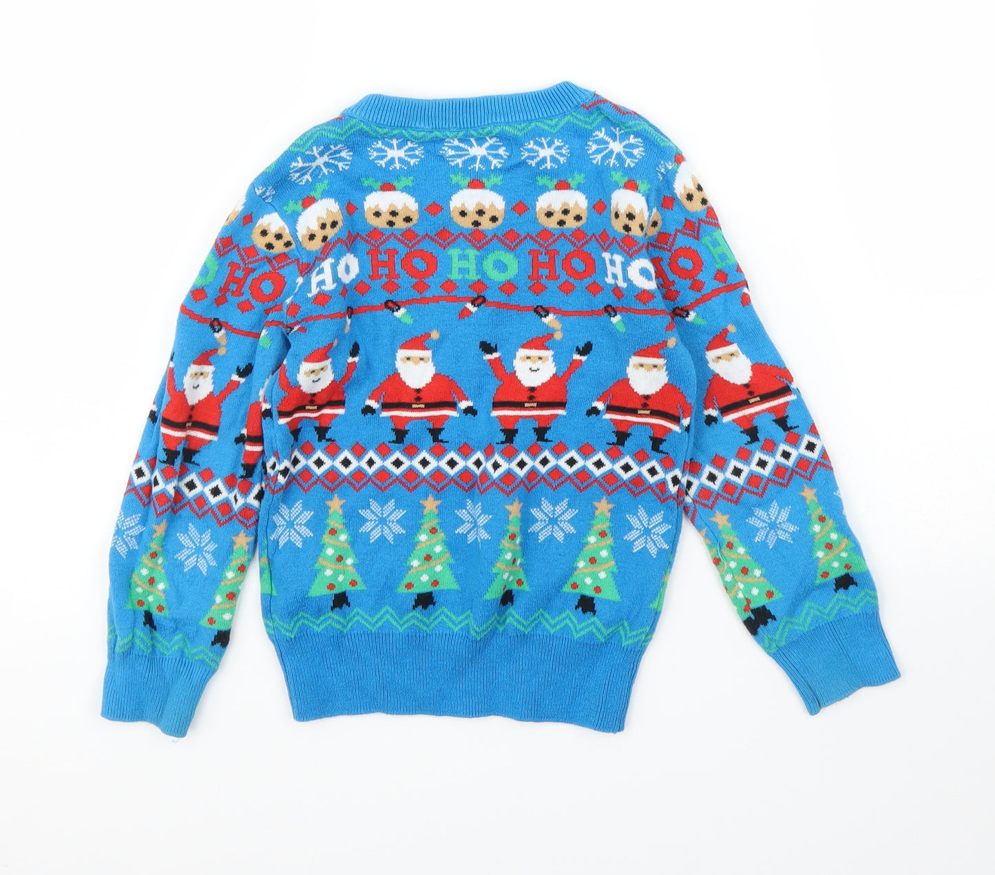 NEXT Boys Blue Fair Isle  Pullover Jumper Size 3 Years  - Christmas