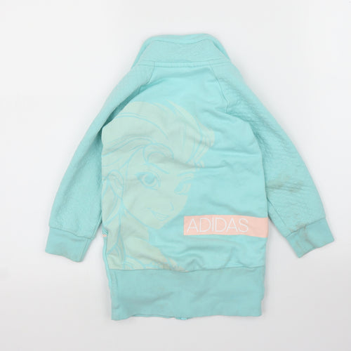 adidas Girls Blue   Full Zip Jumper Size 3-4 Years  - Disney, Frozen