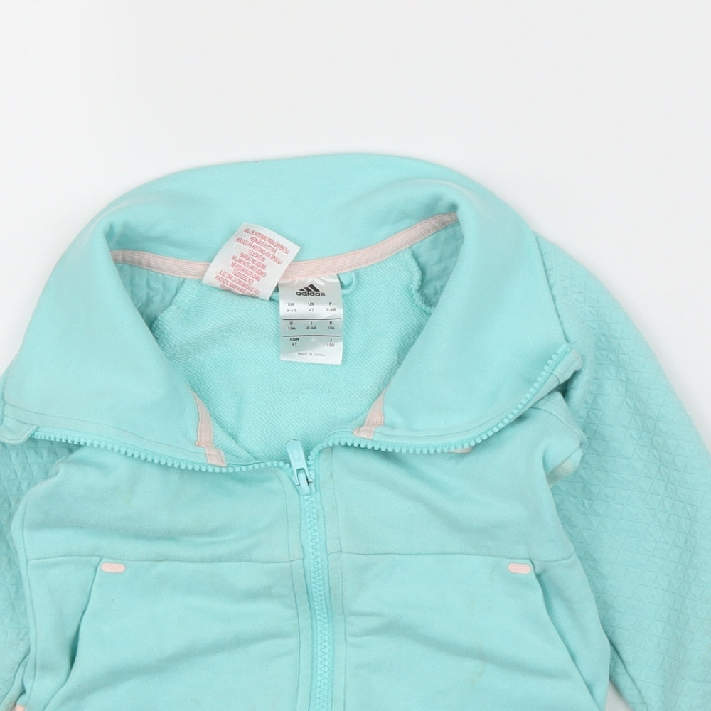 adidas Girls Blue   Full Zip Jumper Size 3-4 Years  - Disney, Frozen