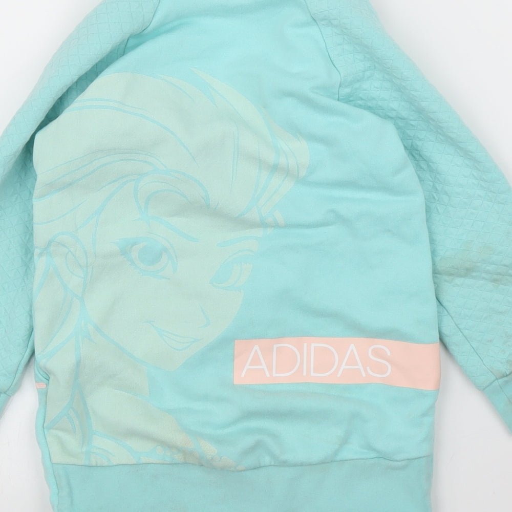 adidas Girls Blue   Full Zip Jumper Size 3-4 Years  - Disney, Frozen