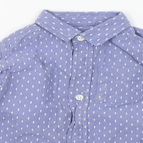 The Children's Place Boys Blue Geometric  Basic Button-Up Size 2 Years