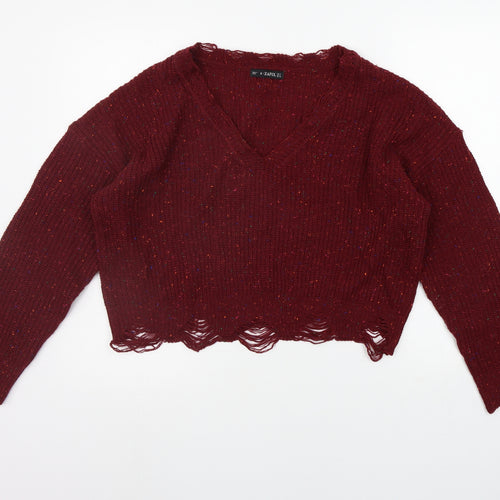 Zaful Womens Red   Pullover Jumper Size 8