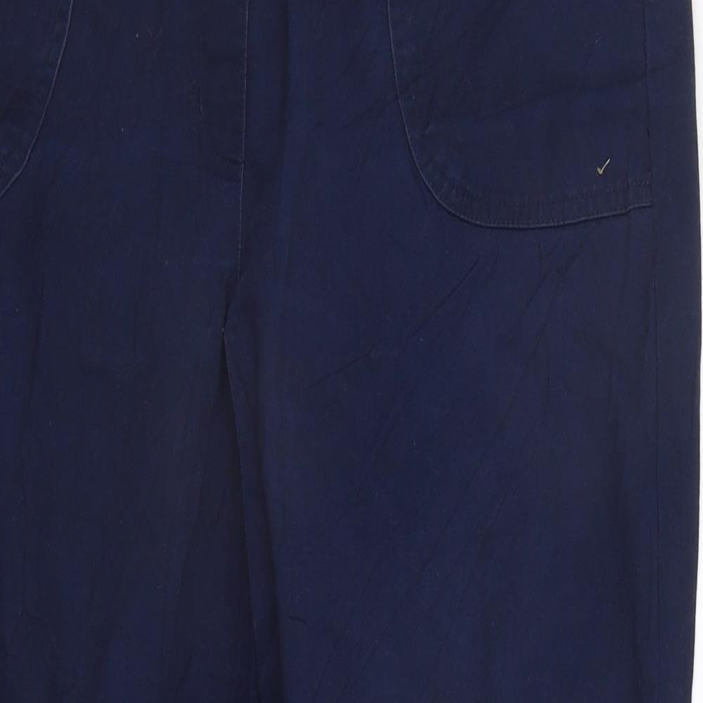 Cotton Traders Womens Blue   Trousers  Size 14 L25 in - Elasticated Waist