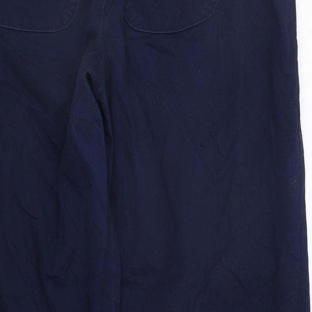Cotton Traders Womens Blue   Trousers  Size 14 L25 in - Elasticated Waist