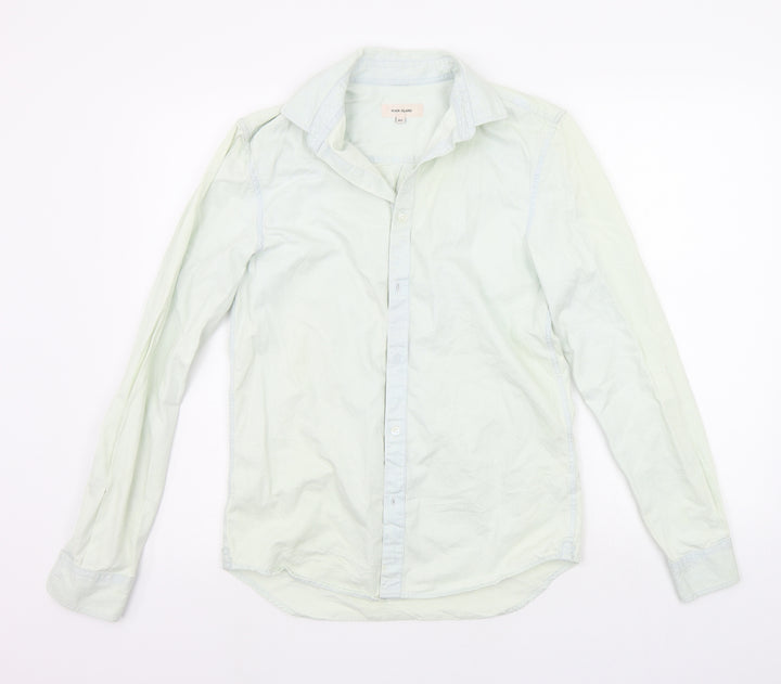 River Island Mens Green Button-Up Size XS