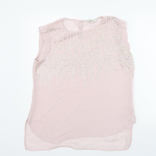 NEXT Womens Pink   Basic T-Shirt Size 16  - details on chest
