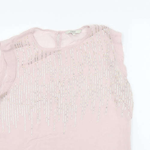 NEXT Womens Pink   Basic T-Shirt Size 16  - details on chest