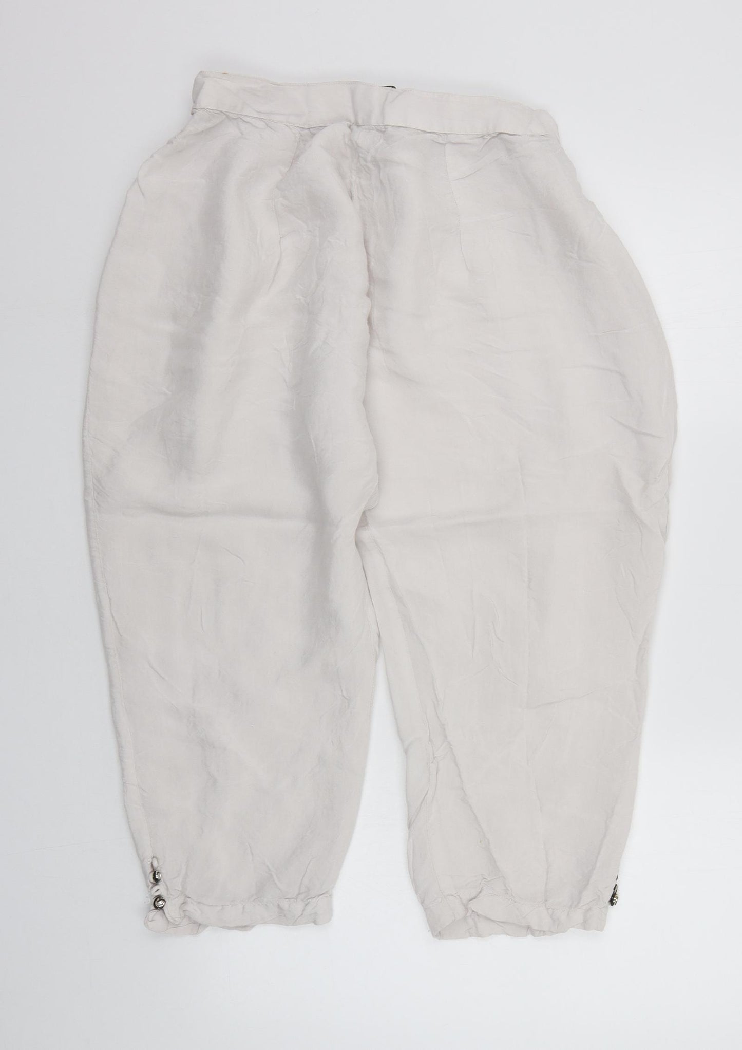 EXTRA CLUB Womens Grey   Cropped Trousers Size XL L21 in - Elasticated Waist