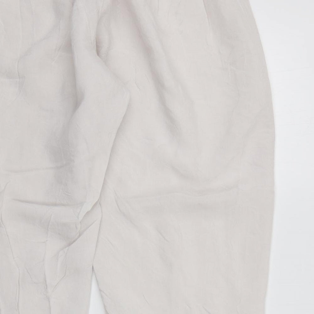 EXTRA CLUB Womens Grey   Cropped Trousers Size XL L21 in - Elasticated Waist
