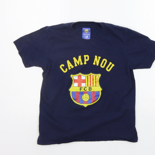 FC Barcelona Boys Blue   Basic T-Shirt Size L