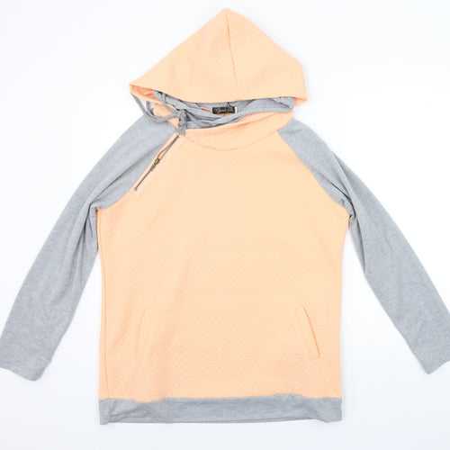 Yidarton Womens Orange   Pullover Hoodie Size L