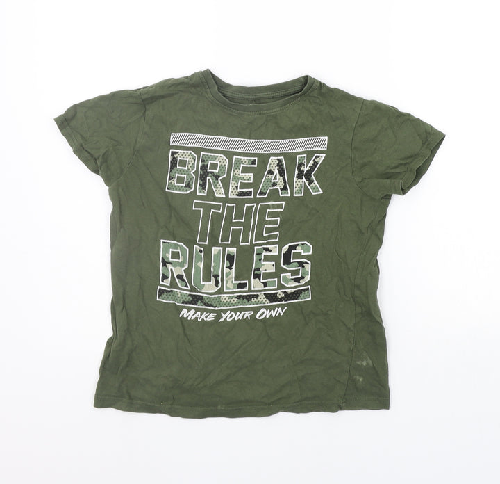Primark Boys Green   Basic T-Shirt Size 8-9 Years