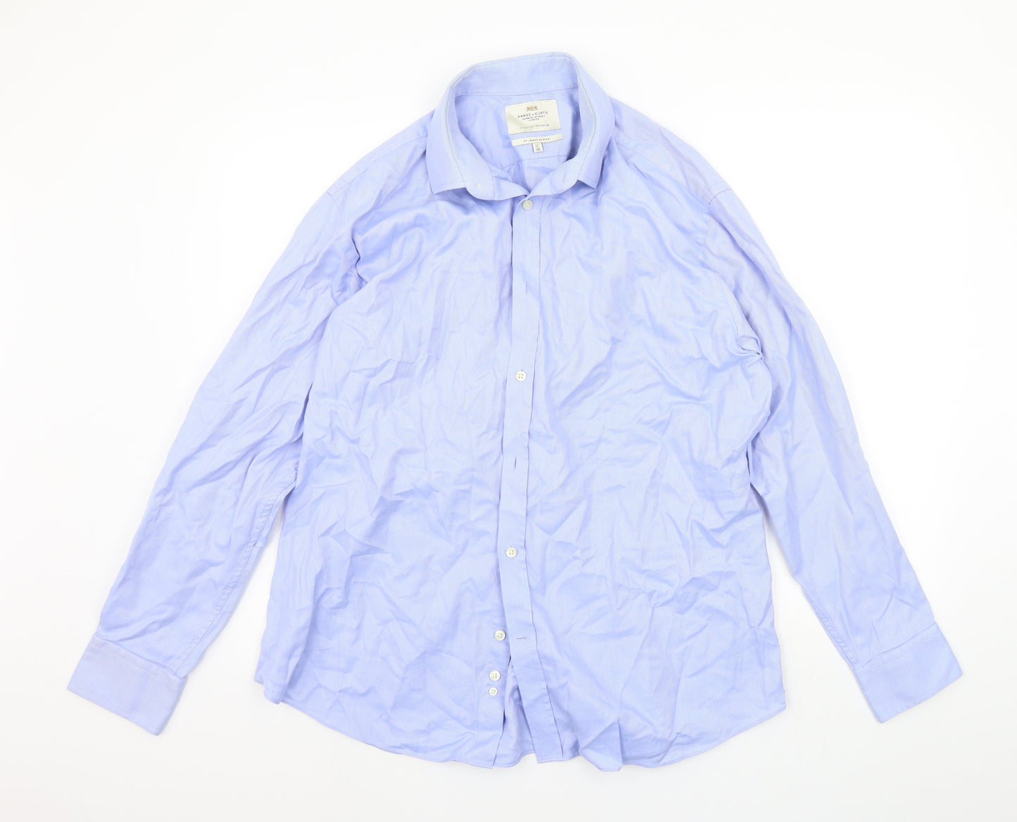 Hawes & Curtis Mens Blue    Button-Up Size 17