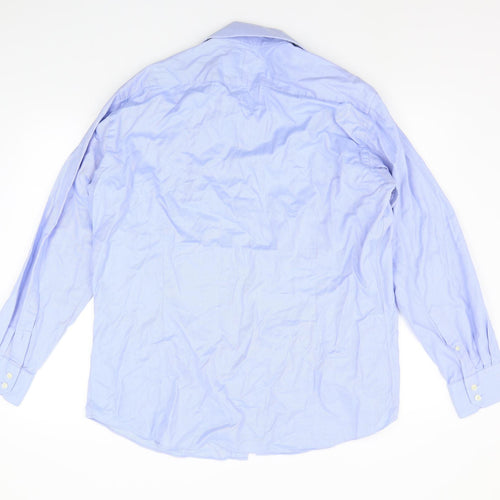 Hawes & Curtis Mens Blue    Button-Up Size 17