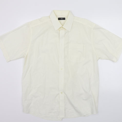 Marks and Spencer Mens White    Button-Up Size 16.5