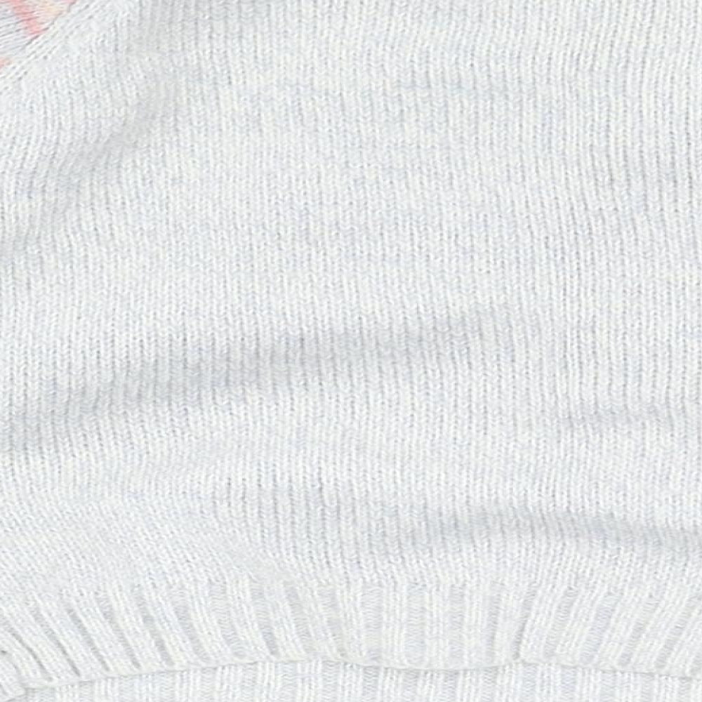 F&F Girls Grey   Pullover Jumper Size 2-3 Years  - details on chest