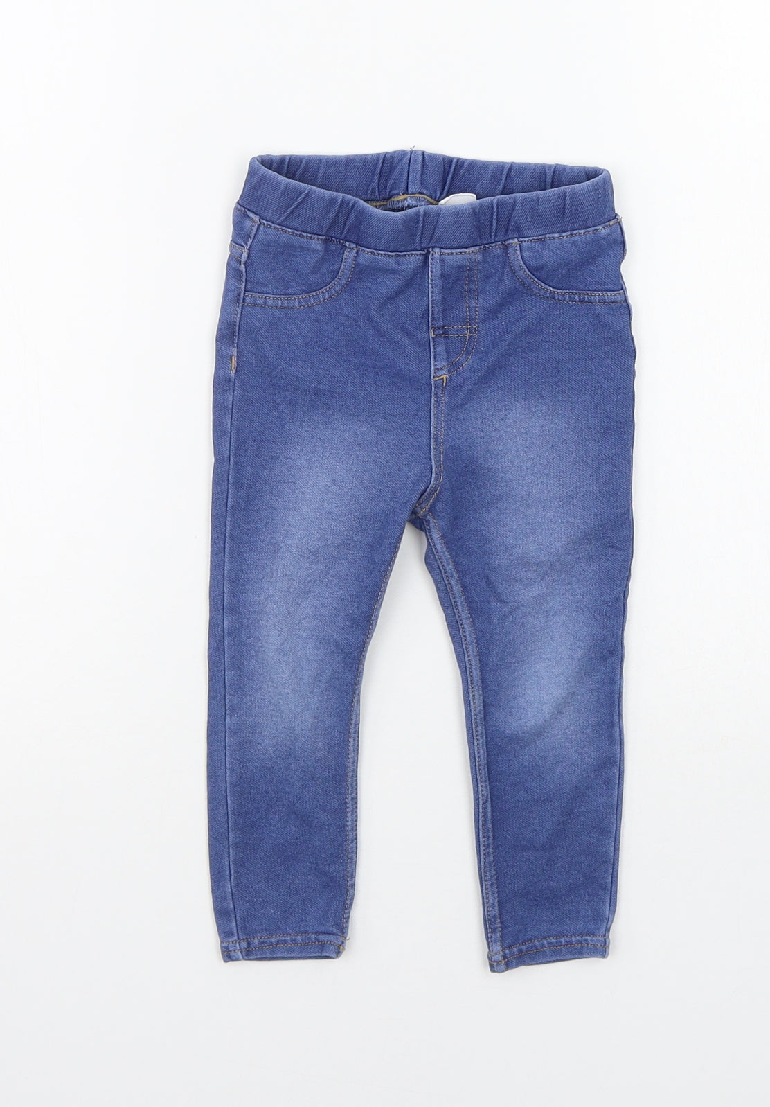 H&M Girls Blue Ikat  Sweatpants Jeans Size 18-24 Months