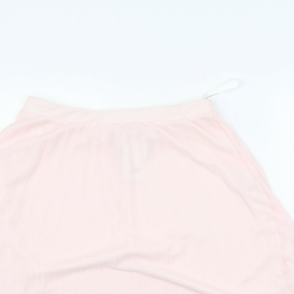 Dorothy Perkins Womens Pink Houndstooth  A-Line Skirt Size 10