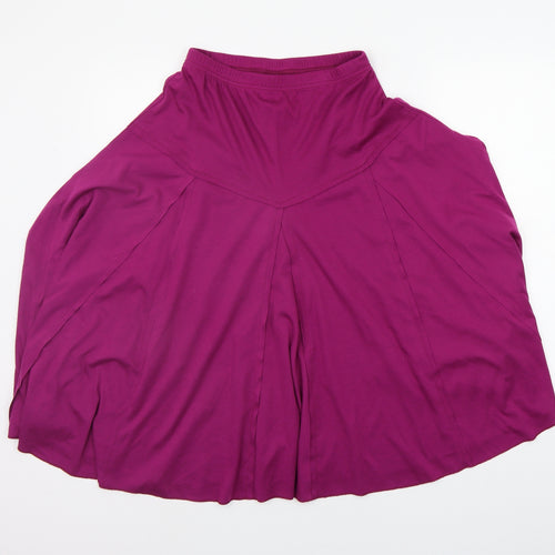 Damart Womens Purple   A-Line Skirt Size 10  - Elasticated Waist