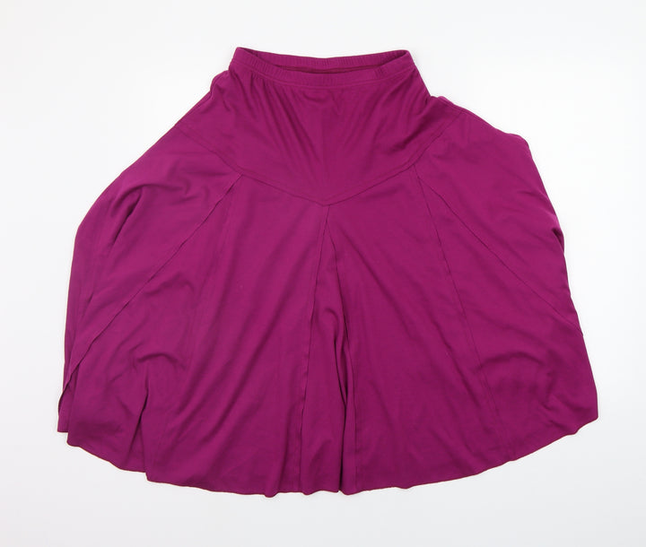 Damart Womens Purple A-Line Skirt Size 10 - Elasticated Waist