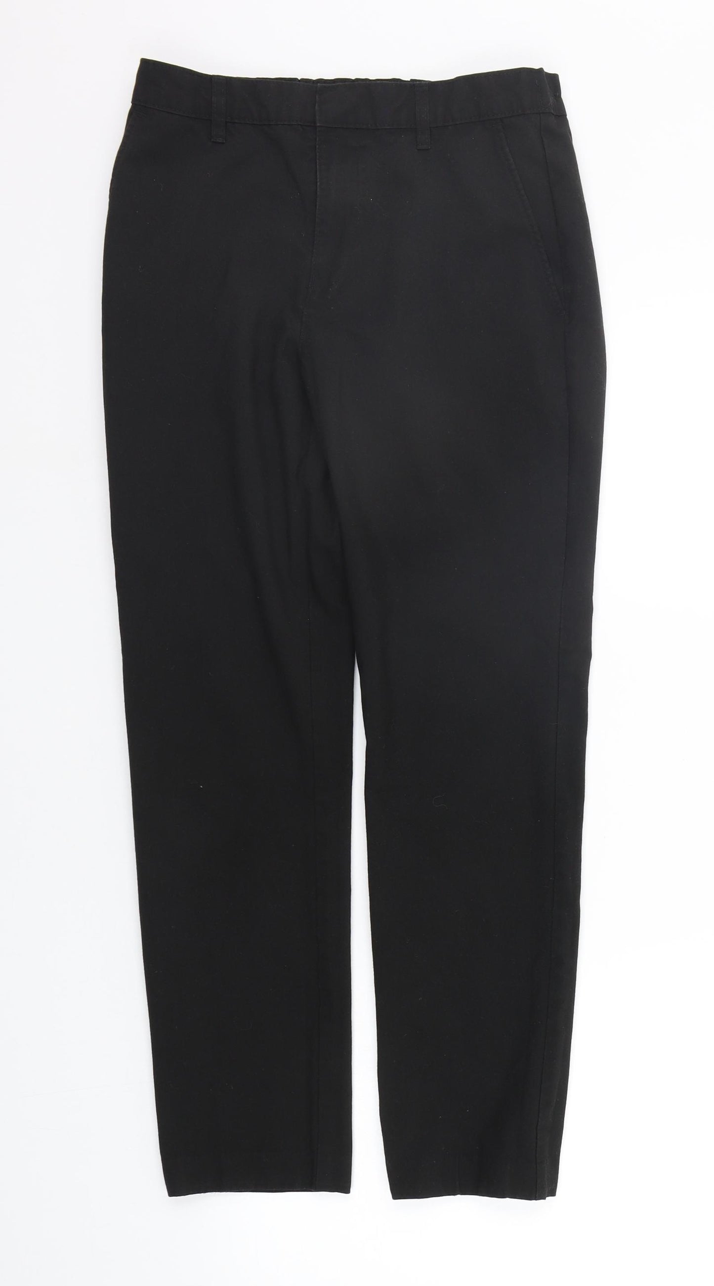 Marks and Spencer Girls Black   Chino Trousers Size 12-13 Years