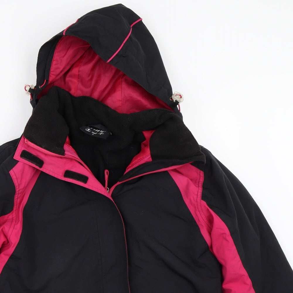 Crane Womens Black   Windbreaker Coat Size S