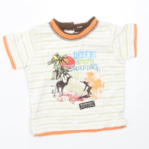 Matalan Boys Ivory   Basic T-Shirt Size 3-6 Months