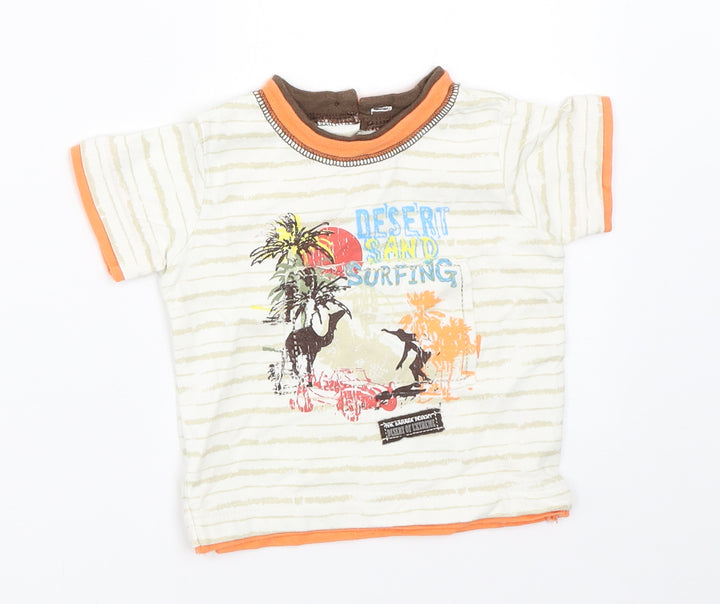 Matalan Boys Ivory Basic T-Shirt Size 3-6 Months