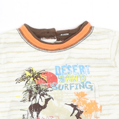 Matalan Boys Ivory   Basic T-Shirt Size 3-6 Months
