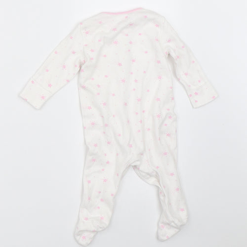 Matalan Girls White   Babygrow One-Piece Size 3-6 Months