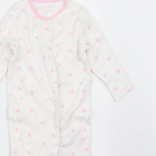 Matalan Girls White   Babygrow One-Piece Size 3-6 Months