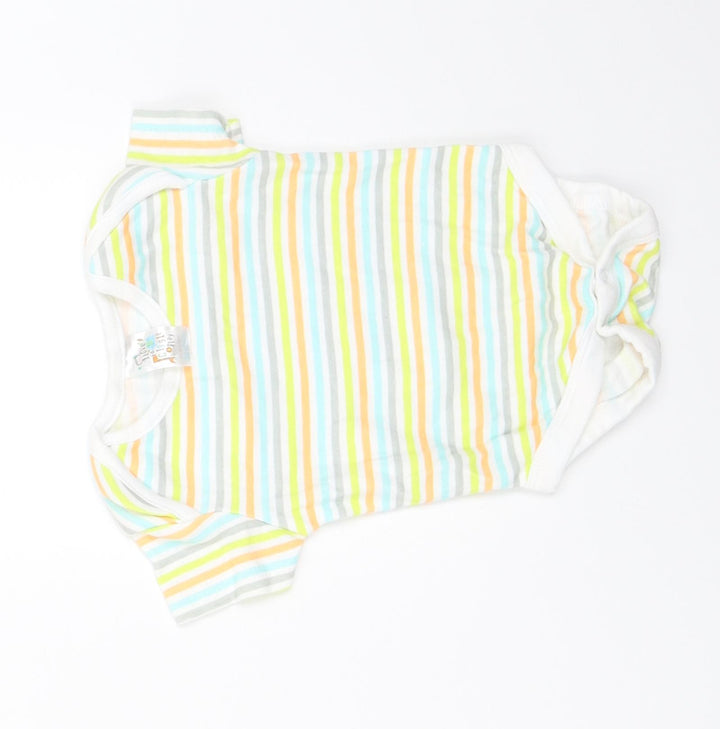 B&M Baby White Striped  Babygrow One-Piece Size 3-6 Months
