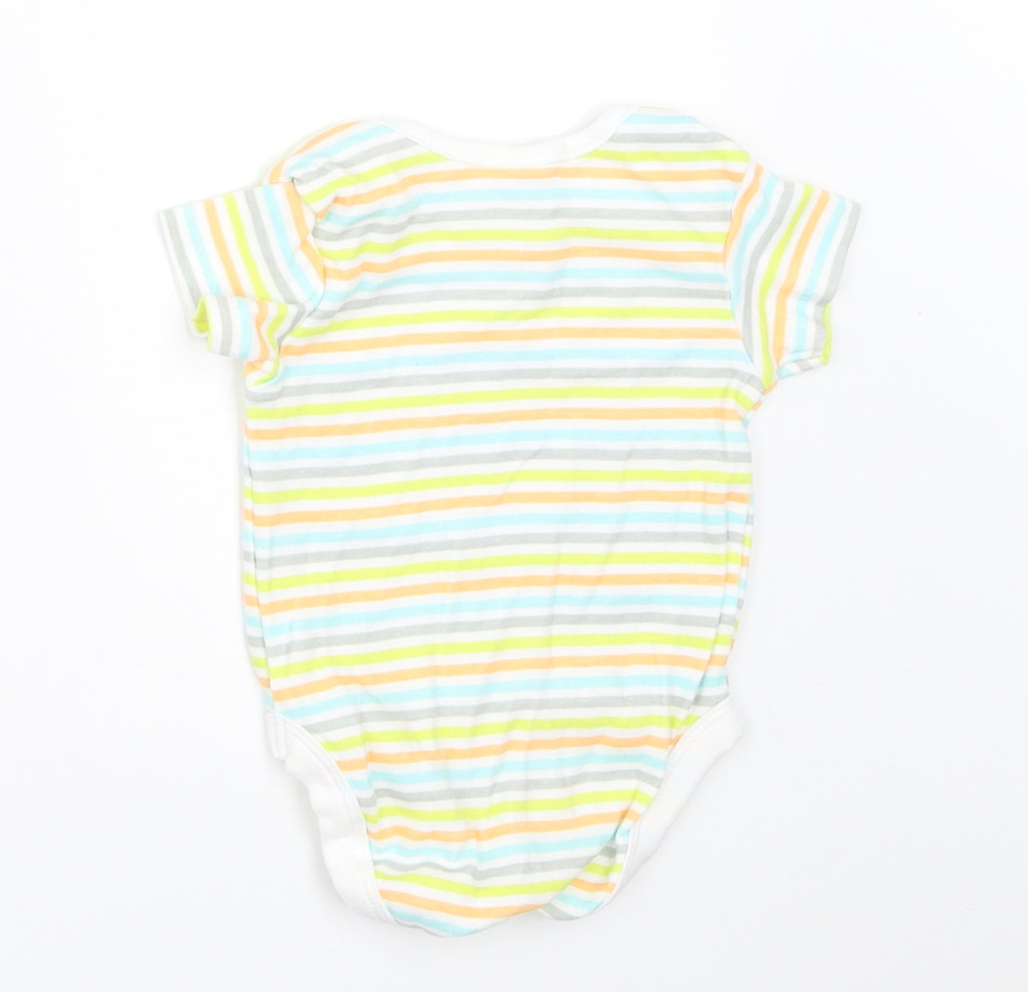 B&M Baby White Striped  Babygrow One-Piece Size 3-6 Months