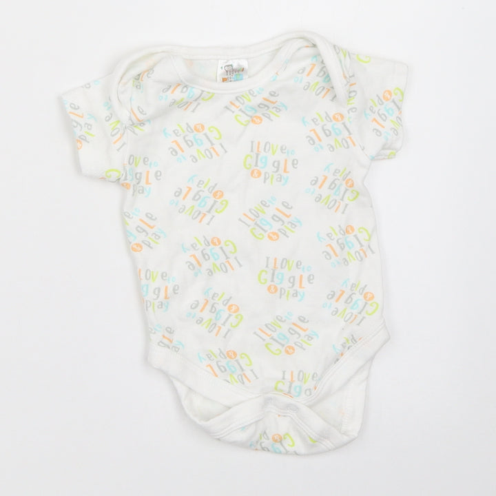 B&M Baby White Babygrow One-Piece Size 3-6 Months
