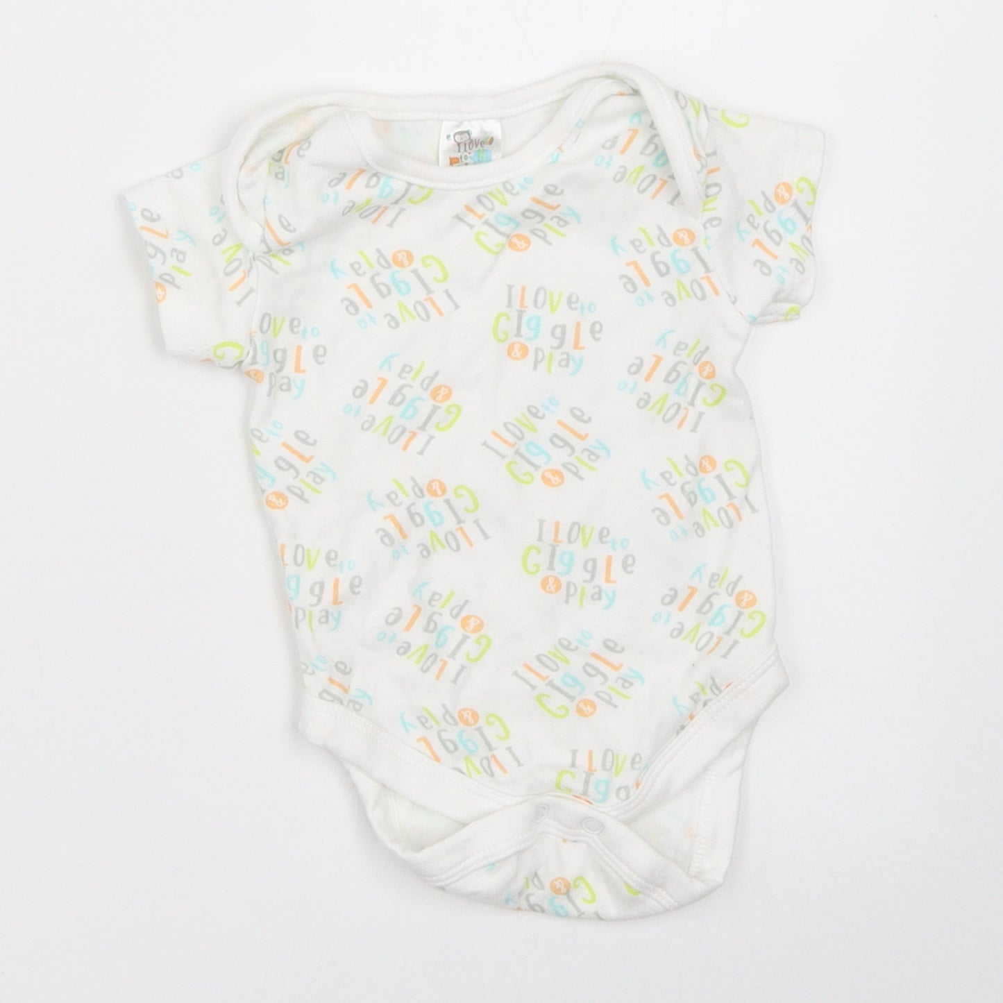 B&M Baby White   Babygrow One-Piece Size 3-6 Months