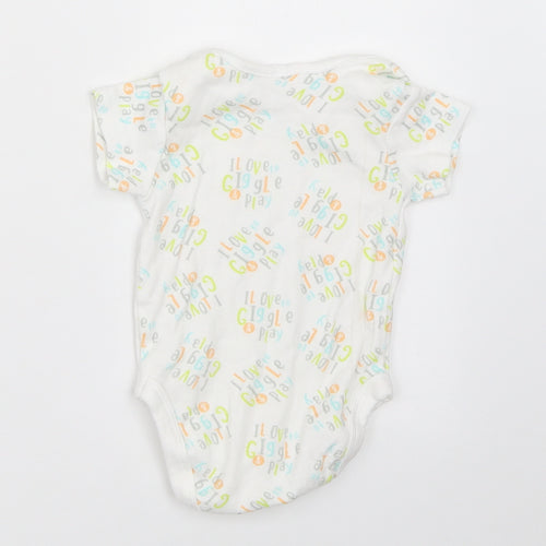 B&M Baby White   Babygrow One-Piece Size 3-6 Months